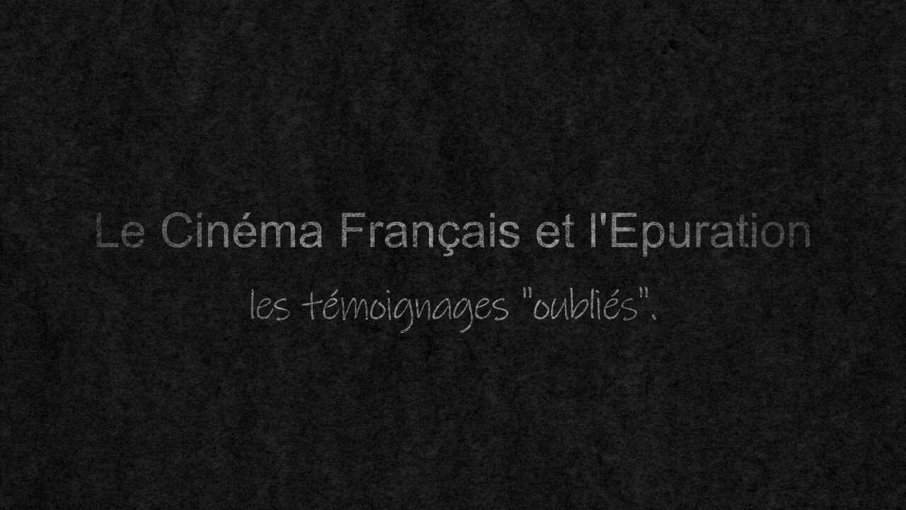 Le cinéma français et l'épuration 0